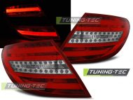 Led takavalot Mercedes-Benz C-srj W204 Sedan vm.07-10, puna/valko 