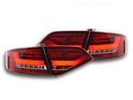 Led takavalot Audi A4 B8 8K Sedan vm.07-11, punainen/kirkas, FK-Automotive