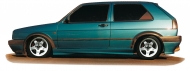 Sivuhelmat VW Golf 2 vm.83-91 3-ov, Rieger