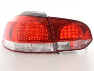 Led takavalot VW Golf 6 1K vm.08-, puna/kirkas, FK-Automotive