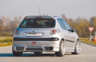 Sivuhelmat Peugeot 206 vm.09.98-05.06, cabrio CC, sedan, Rieger