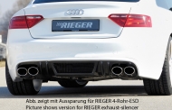 Takahelma Audi A5 B8/B81, Coupé, Cabriolet,  vm.07-11, alkuperäisille tuplaputkille, Carbon-look, Rieger 