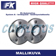 Fk levikepalat, Alfa Romeo 166 (Typ 936), 2x15mm levikepala, System A, levittää akselia 30mm., kierre M12 x 1, 25/S , keskittävä, jako 5/108, keskireikä 58, 1 mm., kierre M12 x 1, 25/S