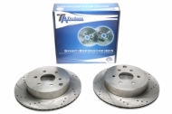 Takajarrulevy pari Nissan Pathfinder III vm.2005-2013, drilled + slotted + ventilated Ta-Technix