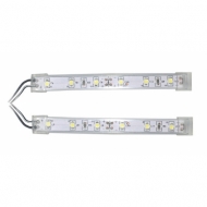 2kpl super valkoisia LED nauhoja 10,5cm 6lediä 