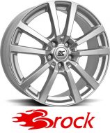 Vanne Brock RC25T jako: 5x130, koko: 16, ET: 60, KR: 78.1, Crystal Silver