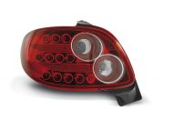 Led takavalot Peugeot 206 vm.10.98-, puna/valko 