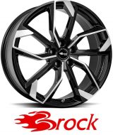 Vanne Brock RC34 jako: 5x112, koko: 17, ET: 29, KR: 66.6, Black Full Polish