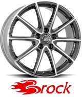 Vanne Brock RC32 jako: 5x112, koko: 16, ET: 22, KR: 66.7, Titanium Full Polish