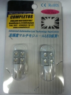 T10 ledpolttimo 4X Led, valkoinen, (1-pari)