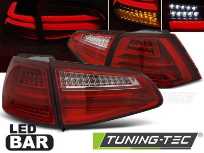 Led takavalot VW Golf 7 vm.13-17, puna/valko 