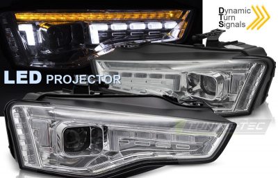 Led ajovalot Audi A5 11-16, kromi 