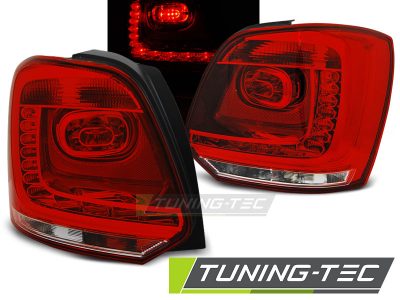 Led takavalot VW Polo vm.09-14, puna/valko 