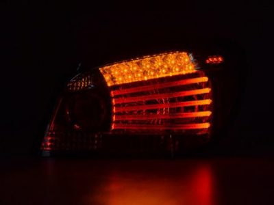 Led takavalot BMW 5-srj E60 Sedan vm.07-09, punainen/kirkas, FK-Automotive