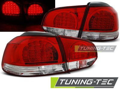 Led takavalot VW Golf 6 vm.10.08-12 , puna/valko 