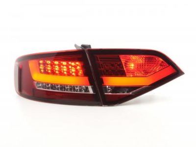 Led takavalot Audi A4 B8 8K Sedan vm.07-11, punainen/kirkas, FK-Automotive