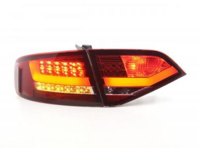 Led takavalot Audi A4 B8 8K Sedan vm.07-11, punainen/kirkas, FK-Automotive