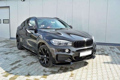 Etuspoileri BMW X6 F16 M-sport vm.2014-, mattamusta Maxton Design