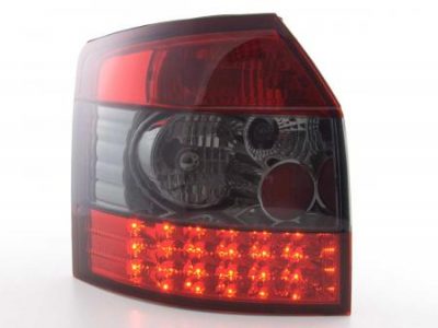 Led takavalot Audi A4 Avant 8E vm.01-04, musta/puna, FK-Automotive