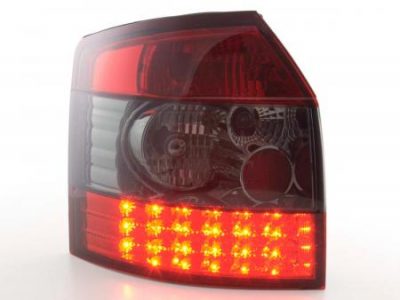 Led takavalot Audi A4 Avant 8E vm.01-04, musta/puna, FK-Automotive