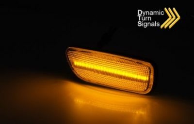 Dynaaminen led sivuvilkku Volvo S60, S80, V70 II, XC90, valk.