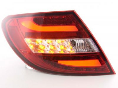 Led takavalot Mercedes C-srj W204 vm.2011-, punainen/kirkas, FK-Automotive