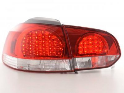 Led takavalot VW Golf 6 1K vm.08-, puna/kirkas, FK-Automotive