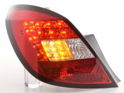 Led takavalot Opel Corsa D 5-ov vm.06-10, punainen/kirkas, FK-Automotive