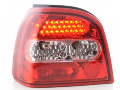 Led takavalot VW Golf 3 1HXO vm.92-97, puna/kirkas, FK-Automotive