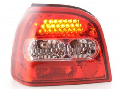 Led takavalot VW Golf 3 1HXO vm.92-97, puna/kirkas, FK-Automotive