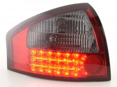 Led takavalot Audi A6 Sedan 4B vm.97-03, puna/musta, FK-Automotive