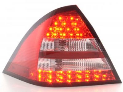 Led takavalot Mercedes C-srj W203 Sedan vm.05-07, punainen/kirkas, FK-Automotive