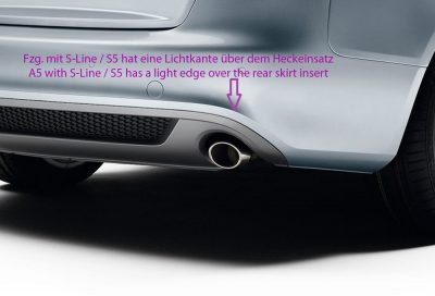 Takapuskurin alaosa Audi A5 S5 (B8/B81) vm.06.07-07.11 sportback, Rieger