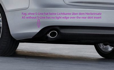 Takapuskurin alaosa Audi A5 S5 (B8/B81) vm.06.07-07.11 sportback, Rieger