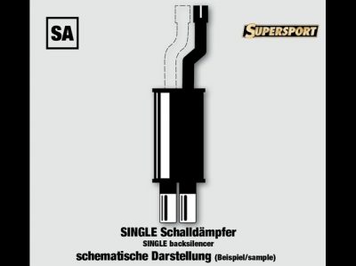 Supersport Ruostumaton äänenvaimennin Opel Vectra viistoperä Typ A vm:10/88-11/95 : 1.6,1.8i,1.8S,2.0,2.0i,1.7D,1.7TD 