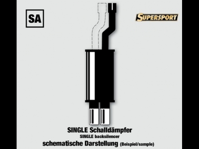 Supersport Ruostumaton äänenvaimennin Bmw E46 Sedan,Touring, Coupé  vm:04/98-09/00 : 320i,323i,328i 