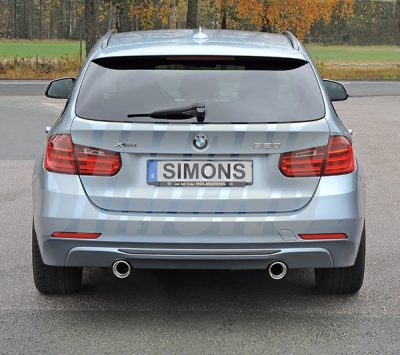 Pakoputkisto, vaimennin tuplaulostulolla BMW 420i (F32/F33/F36) Cabrio/Coupe/Gran Coupe 15-, Simons