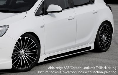 Sivuhelmat Opel Astra J vm.11.08-, 5-ov hatchback, sports tourer, sedan/notchback, Rieger