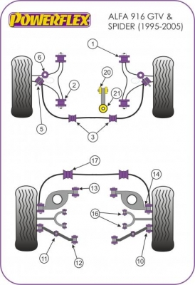 PowerFlex Alfa Spider 2000 & GTV Takimmaisen alatukivarren uloin pusla kuva 10