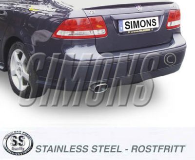 Pakoputkisto Saab 9-3 1.8T/2.0T/2.0T Aero SS/SC/Cab 03-05, Simons