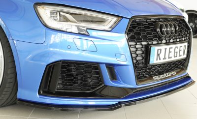 Etuspoileri Audi RS3 (8V) vm.02.17-, 5-ov (sportback 8VA / 8VF)	, 5-ov (sedan 8VS / 8VM), Rieger