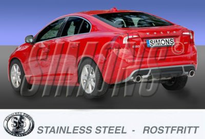 Pakoputkisto Volvo S60/V60 2.0T/T3/T4/T5/T6 AWD/2WD 10-, Simons