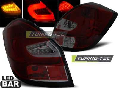 Led takavalot Skoda Fabia II vm.07- 06.14, puna/savu 