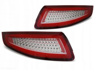 Takavalot Porsche 911 997 vm.04-09, puna/valko, led