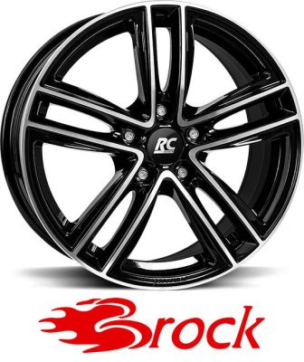 Vanne Brock RC27 jako: 5x114.3, koko: 16, ET: 45, KR: 72.6, Black Full Polish