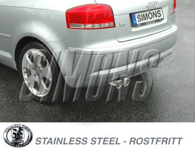 Loppuvaimennin Audi A3 (8P) 2WD 1.4TFSi/2.0TSFi 04-, Simons