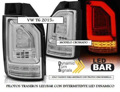 Led takavalot VW Bus T6 vm.2015- , kromi , OEM polttimoin