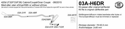 Pakoputkisto BMW 420D (F32/F33/F36) Cabrio/Coupe/Gran Coupe 15-, Simons