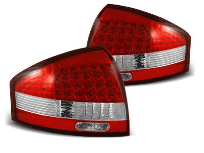 Led takavalot Audi A6 vm.97-04, puna/valko 