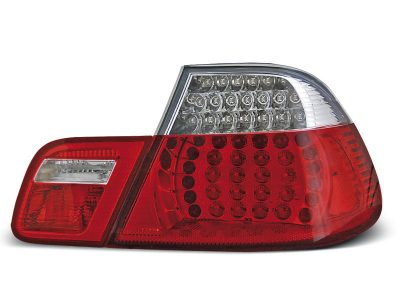 Led takavalot Bmw 3-srj E46 vm. 04.99-03.03 Coupe, puna/valko 